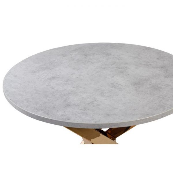 Стол ФИЕРО D-900  Бетон Чикаго светлый/Опора Крестовая, Золото