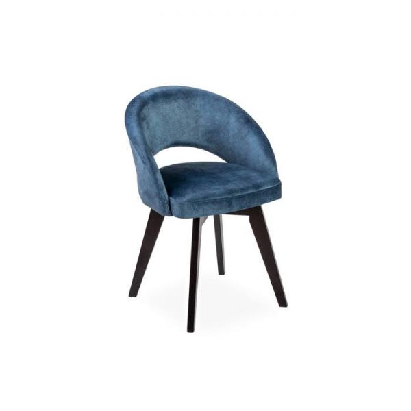 Стул Мирелла Мрамор 14 синий велюр/ Стандарт массив Венге