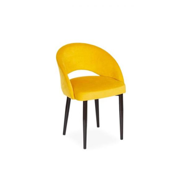 Стул Мирелла Аврора 09 желтый велюр/ Стандарт металл  Коричневый