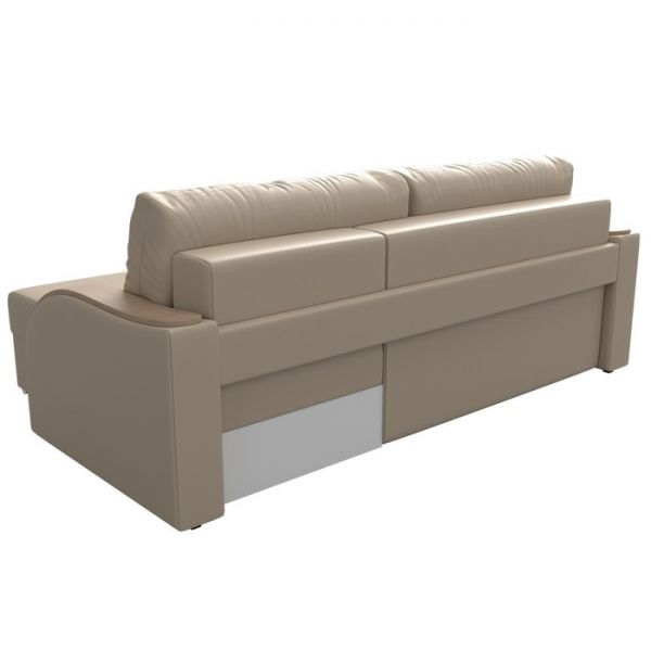 Угловой диван «Дарси», механизм еврокнижка, экокожа, цвет бежевый