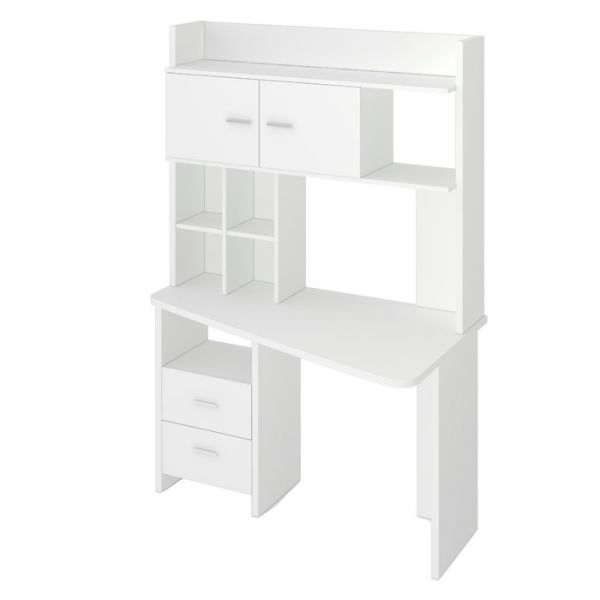 Компьютерный стол, 1200 ? 720 ? 1785 мм, правый угол, цвет нельсон/белый