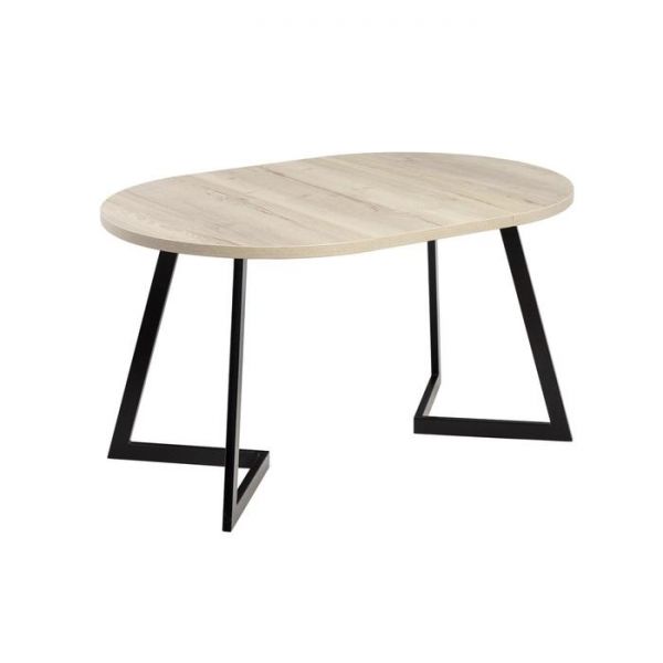 Стол РИМ D-940/1390 Дуб Галифакс белый/Опора РИМ Гаспар-К, черный матовый