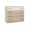 Комод «Аврора», 4 ящика, 1028 ? 400 ? 876 мм, цвет сонома / белый