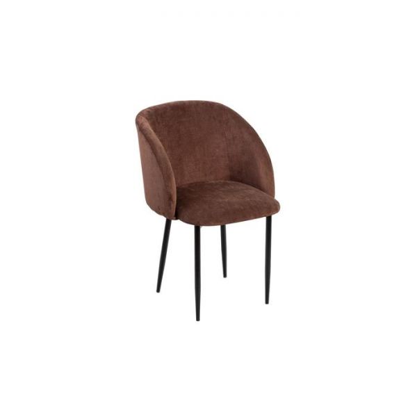 Стул Милли Вельвет 53 мокко/ Лайт металл черный глянец