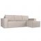 Угловой диван «Куба», механизм еврокнижка, рогожка, цвет бежевый