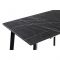 Стол АТЛАНТ-12  1300/1800х800х760 Камень Черный/Ножеки титан черные матовые