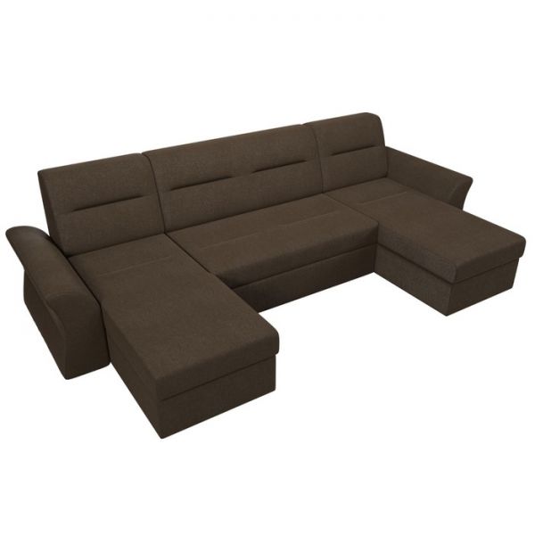 П-образный диван «Клайд», механизм дельфин, рогожка, цвет бежевый