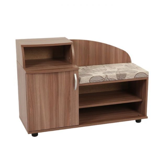 Обувница Хит Шимо темный, цвет обивки МИКС