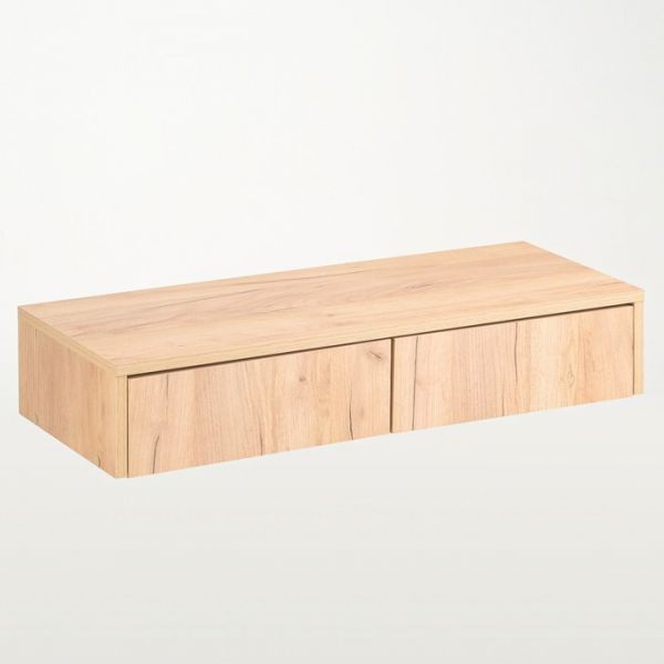 Тумба подвесная с ящиками Дамаск, 800х300х150, Дуб крафт золотой