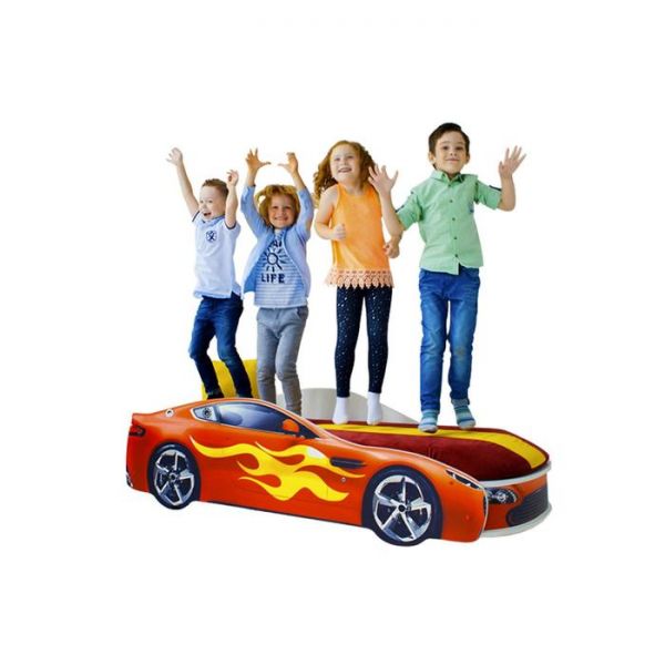 Детская кровать-машина "Бондмобиль красный"