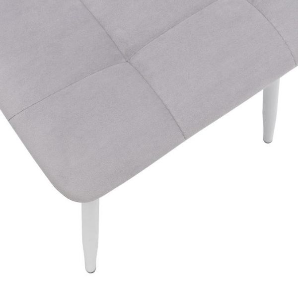 Стул Leset Скай, металл белый/велюр ultra smoke дым