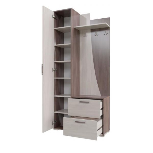 Прихожая Лайт 900х360х2020 Бодега темный/светлый