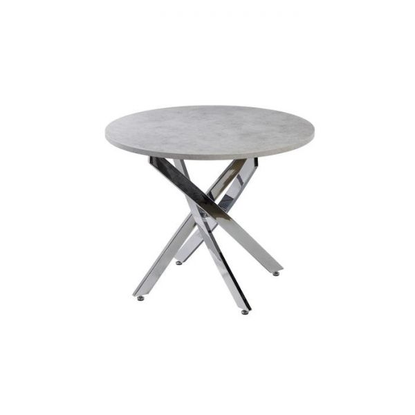 Стол ФИЕРО D-900 Бетон Чикаго светлый/Опора Крестовая, Гаспар-К, ХРОМ
