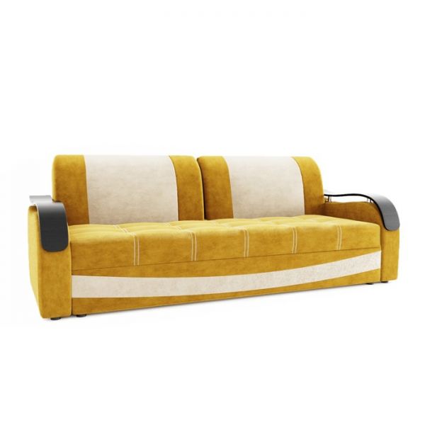 Прямой диван «Рим», механизм выкатной / еврокнижка, ППУ, велюр, цвет селфи 01 / селфи 15