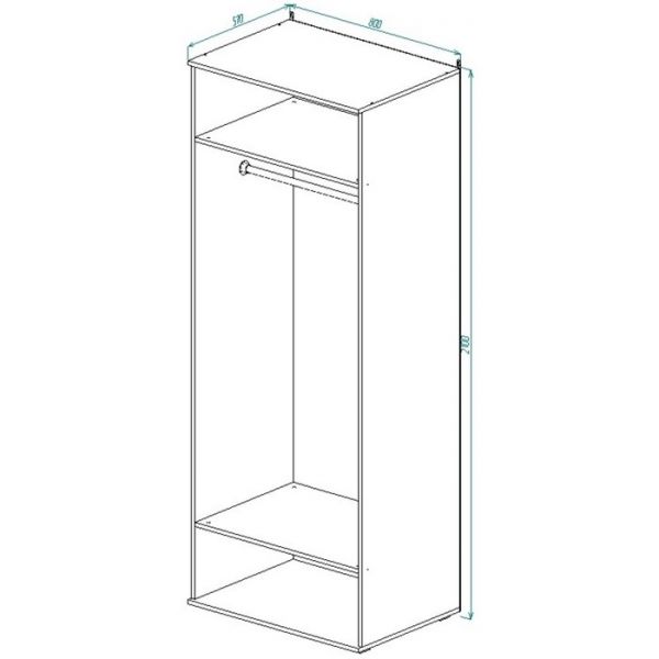 Шкаф ШР-2 Зеркало/Зеркало РИВЬЕРА 2100х800х570 Ясень Шимо Светлый