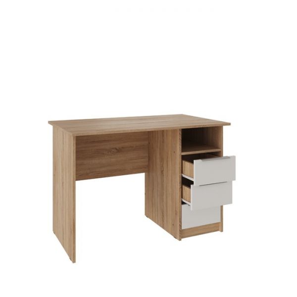 Стол письменный Нордик, 1100х650х760, Дуб сонома светлый/Белая Аляска