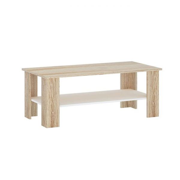 Стол журнальный «Стелс 115», 1150 ? 560 ? 450 мм, цвет дуб сонома / белый