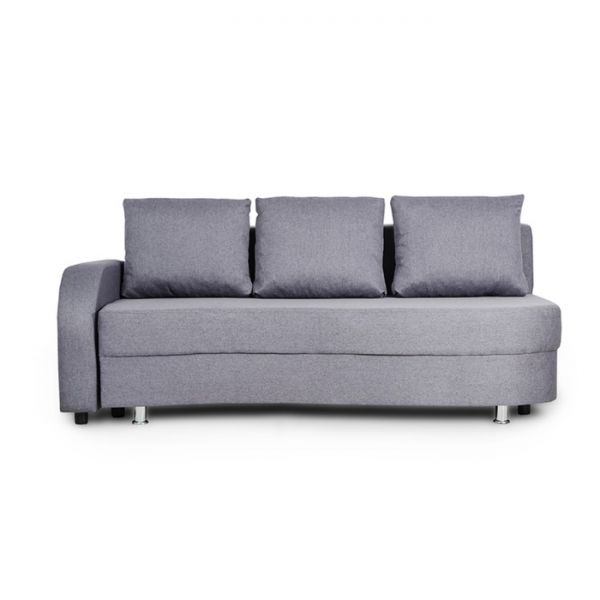 Диван прямой «Гитара», ППУ, еврокнижка, цвет серый / квадро плейн грей