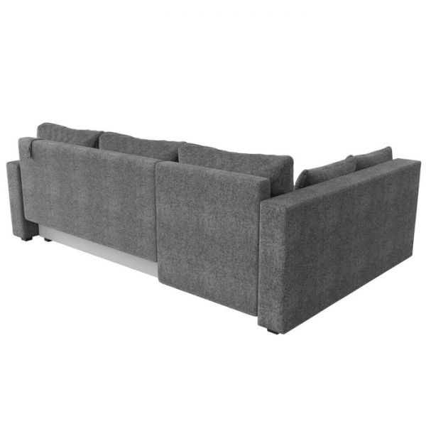 Угловой диван «Мансберг», механизм еврокнижка, угол левый, рогожка, цвет серый