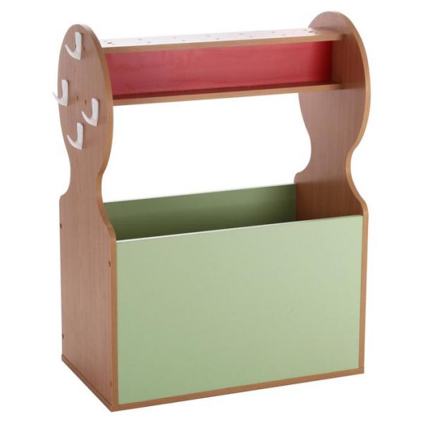 Спортивный  уголок подвижной 740х420х1000 бук бавария/красный/салатовый