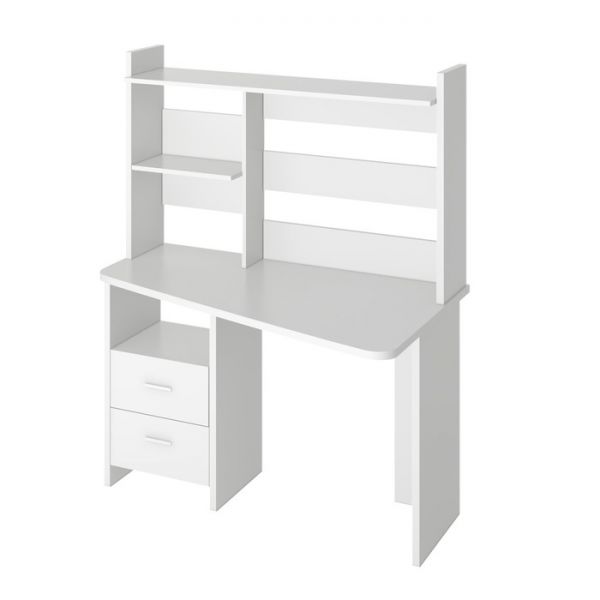 Компьютерный стол, 1200 ? 720 ? 1520 мм, правый угол, цвет белый жемчуг