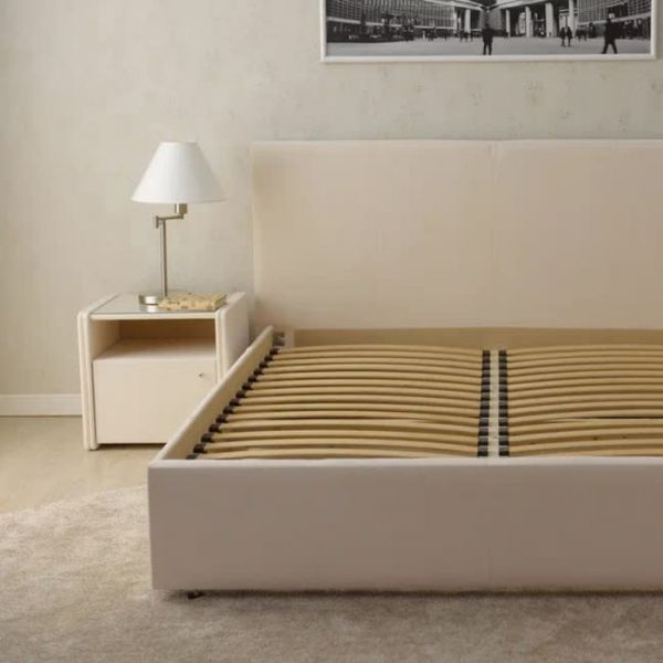 Кровать «Атриум» с ПМ, 1400 ? 2000 мм, 1 ящик, велюр, цвет velutto 04