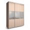 Шкаф-купе Модный Зеркало+ЛДСП Венге светлый/Белый 1800х600х2300