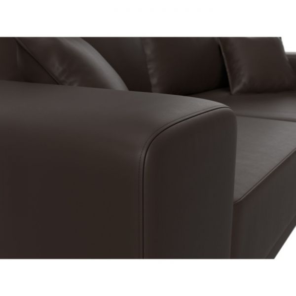 Прямой диван «Льюес», без механизма, экокожа, цвет бежевый