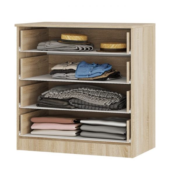 Комод Сакура 850х500х866 дуб сонома/белый