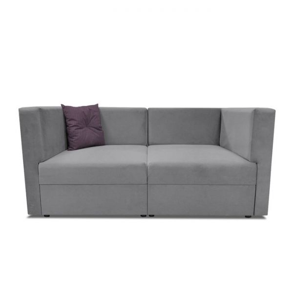 Диван модульный прямой «Бергамо», две секции, велюр, цвет dream yellow / dream grey