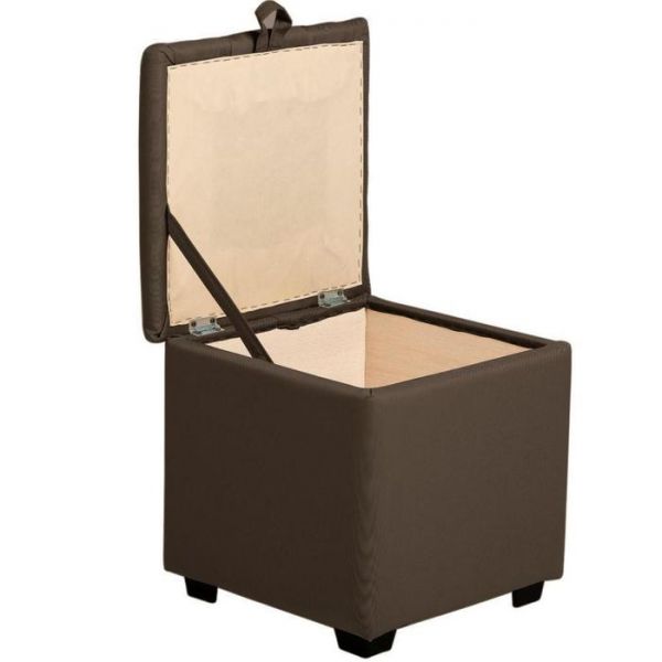 Пуф Осло мини 400х400х410 Рогожка CHOCOLATE