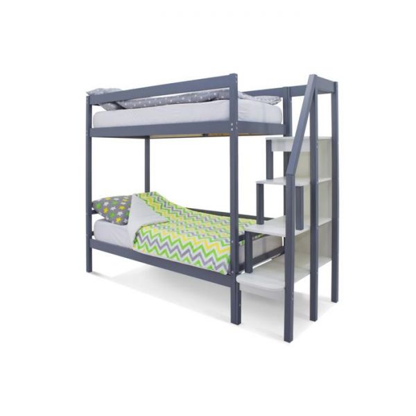 Детская двухъярусная кровать Бельмарко Svogen графит