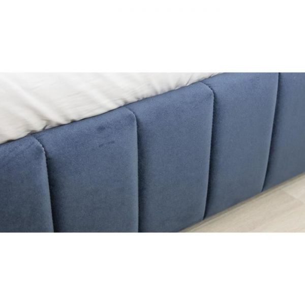 Кровать Милана 1600х2000, ортопедическое осн+ПМ, Полуночно-синий/Океан