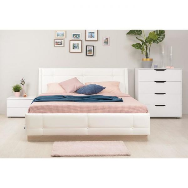 Комод Муссон 13,299, 830х430х951, Белый/Белый глянец МДФ