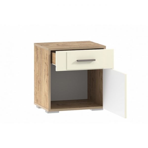 Тумба прикроватная Livorno НМ 013.62 Х, 452х380х488, 10 25 Софт Панакота, Дуб Бунратти