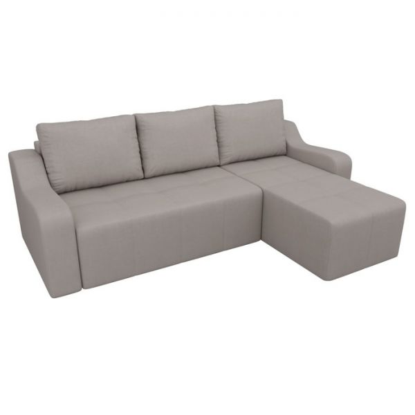 Угловой диван «Элида», правый угол, рогожка, цвет бежевый