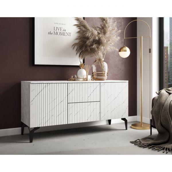 Тумба под ТВ Дольче-Вита, 1200х600х400, Пилатус МДФ/ Цемент ЛДСП