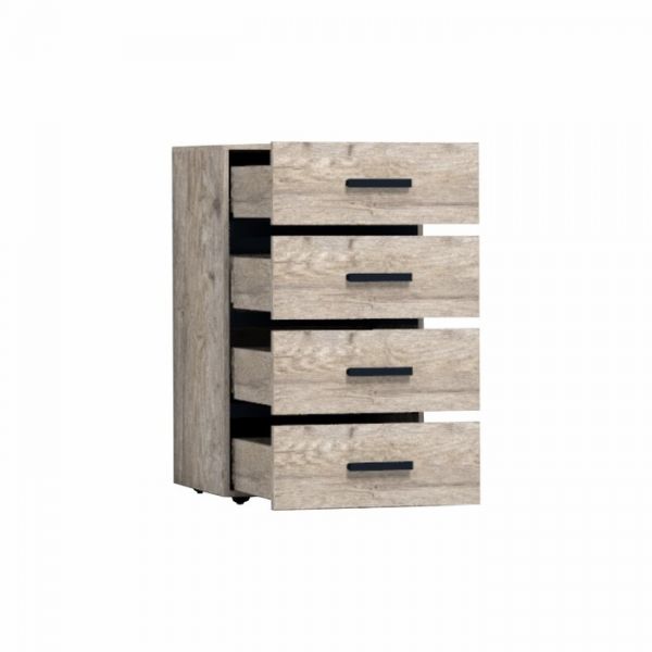 Комод Nature 45, 600 ? 434 ? 1001 мм, цвет гаскон пайн / чёрный