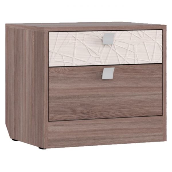 Тумба прикроватная ТП-7 440х500х380 Дуб молочный/Ясень Шимо Темный