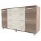 Комод №4, 1300 ? 380 ? 752 мм,цвет шимо тёмный / шимо светлый