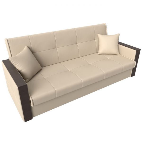 Прямой диван-книжка «Валенсия», механизм книжка, рогожка, цвет бежевый