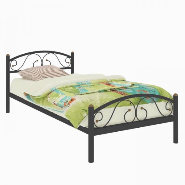 Кровать «Вероника Мини Плюс», 800 ? 2000 мм, металл, цвет чёрный