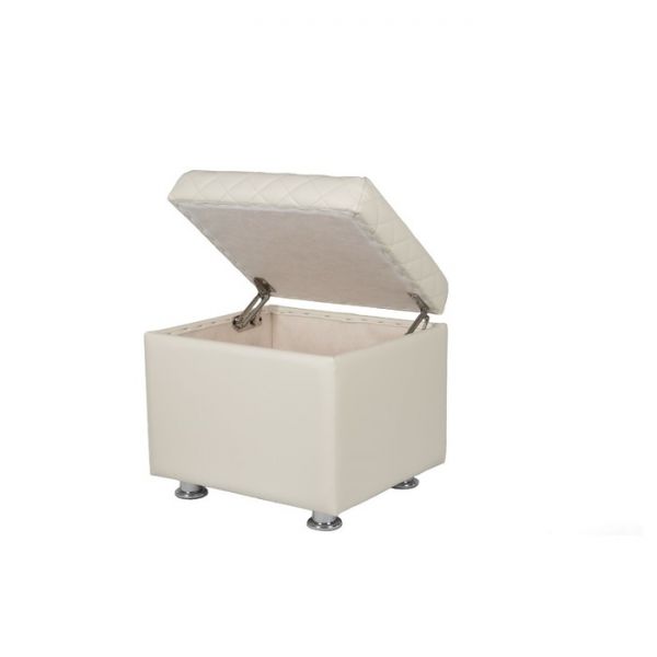 Пуф с крышкой Вега, 430х480х430, Белый