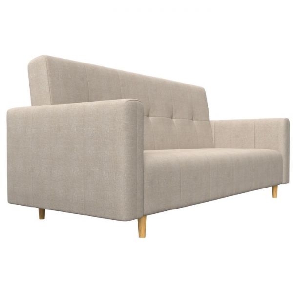 Прямой диван-книжка «Вест», механизм книжка, рогожка, цвет бежевый