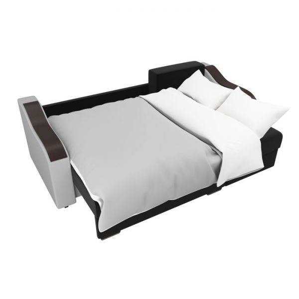 Угловой диван «Монако», механизм еврокнижка, микровельвет, цвет бежевый / коричневый