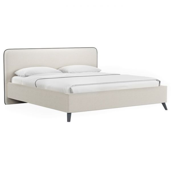 Кровать Миа, 1800х2000, ортопедическое осн+ПМ, Купер 17/Серо-Бежевый