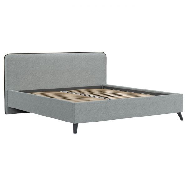 Кровать Миа, 1800х2000, ортопедическое осн+ПМ, Купер 18/Серый