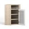 Шкаф-витрина навесной угловой с полкой Анжелика 600/600х300х920 Дуб молочный/Ясень