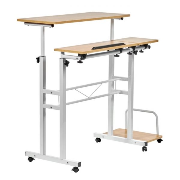 Стол многофункциональный Shuttle, 800 ? 580 ? 800(1300) мм, цвет светлое дерево / белый