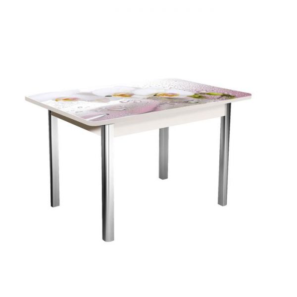 Стол нераздвижной «Победа», 1200 ? 800 ? 750 мм, опоры полуовал хром, цвет венге/128947691